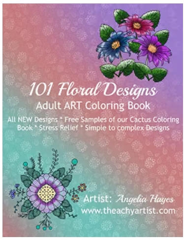 Book cover featuring a soft brown gradient background with delicate white floral illustrations along the edges. The title is centered in elegant script, creating a calm, cozy, and feminine design suitable for a coloring or activity book.